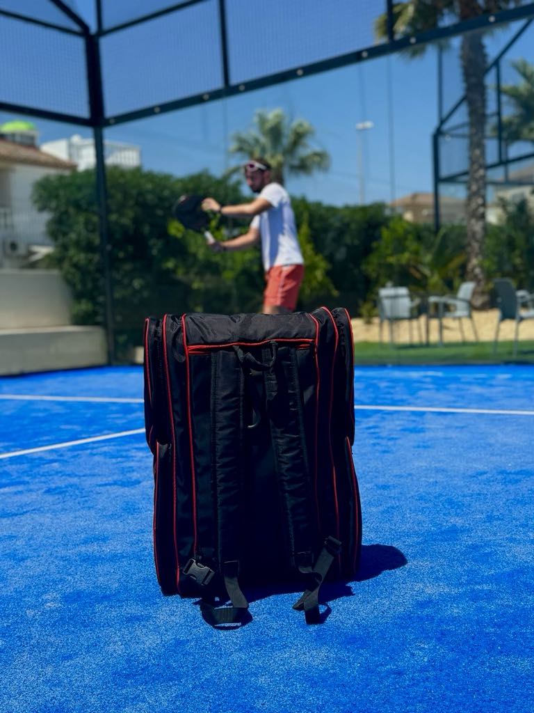 FRONTLINE Pro Padel Bag - Black and red edition